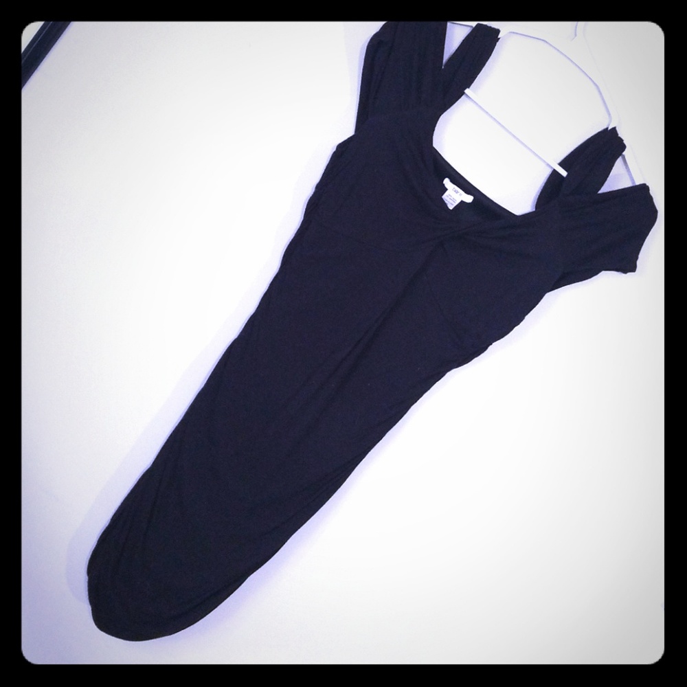 Black fitted dress